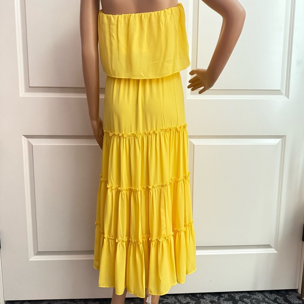New 1.STATE Strapless Ruffle Tiered Dress - Picture 6 of 7